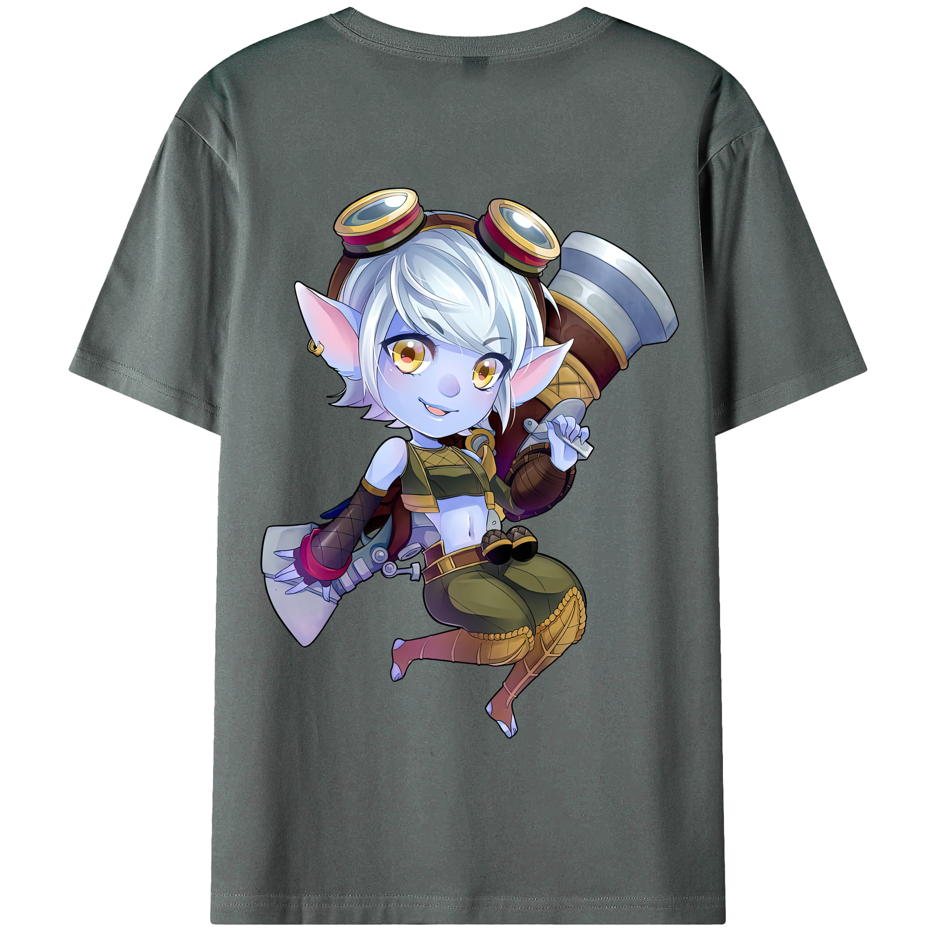 リーグ・オブ・レジェンド League of Legends LOL 綿100％半袖Tシャツ（背面プリント）